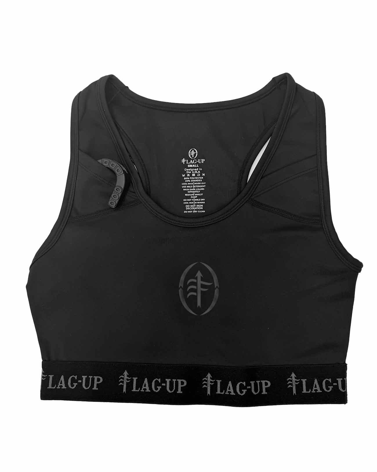 BLACKOUT LONGLINE POCKET SPORTS BRA - Flag - Up