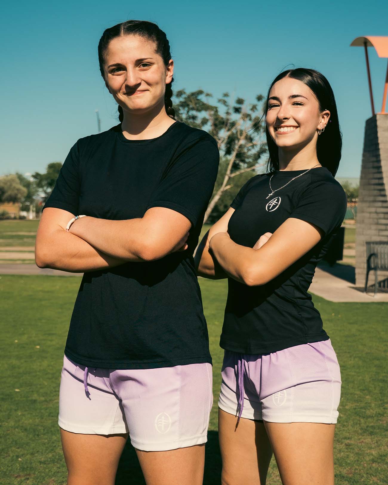 Lavender-Cream-flag-football-shorts