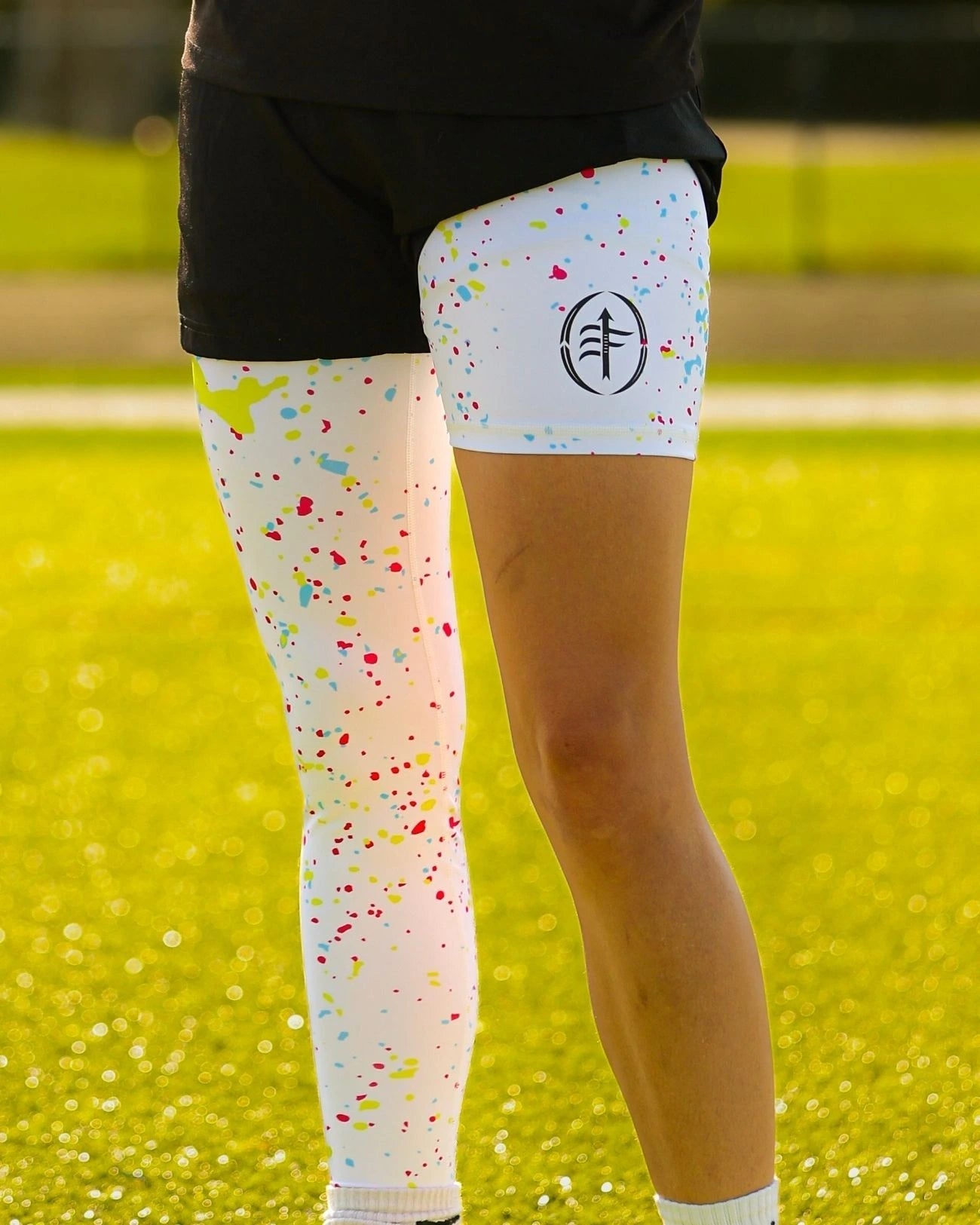 Limited Edition Designer Single - Leg Compression Pant - Flag - Up