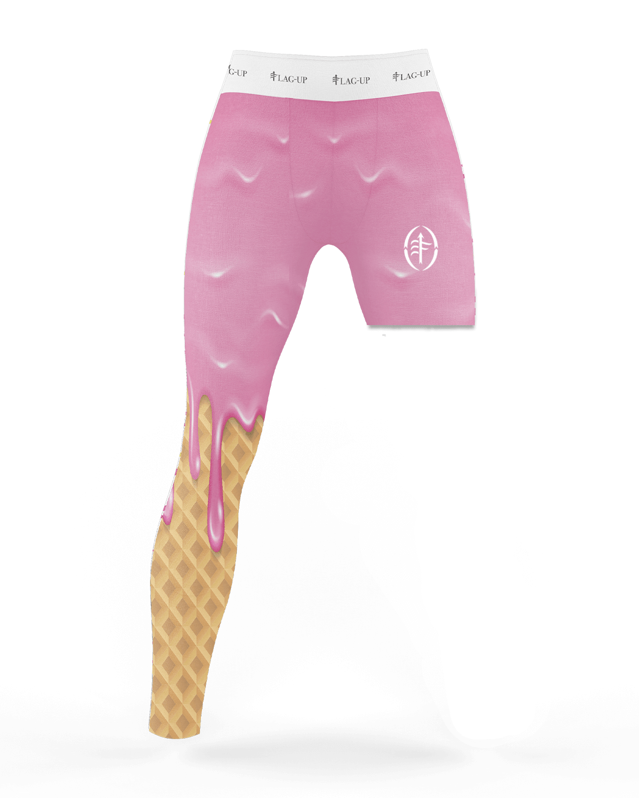 Ice Cream print designer single-leg compression pant for flag football — Flag-Up