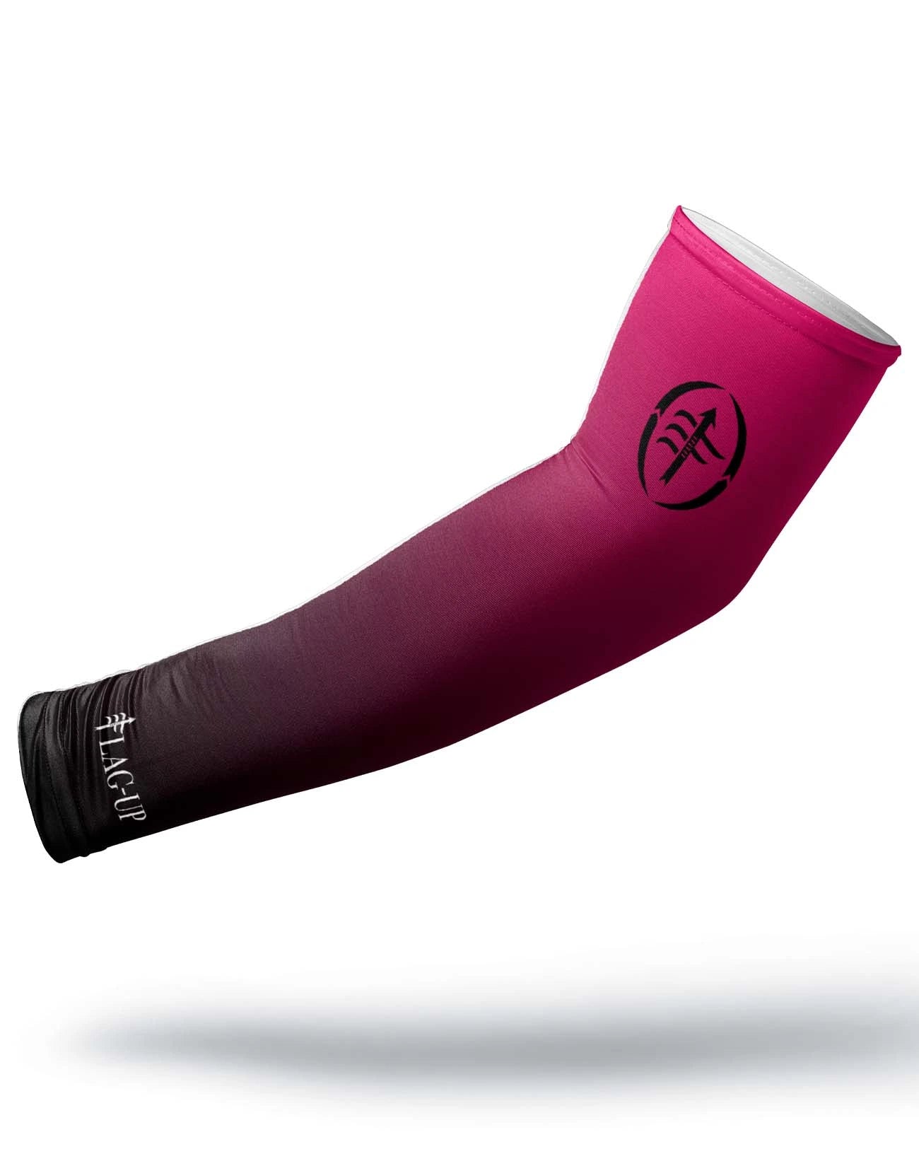 Black and pink gradient arm sleeve for girls flag football — Flag-Up