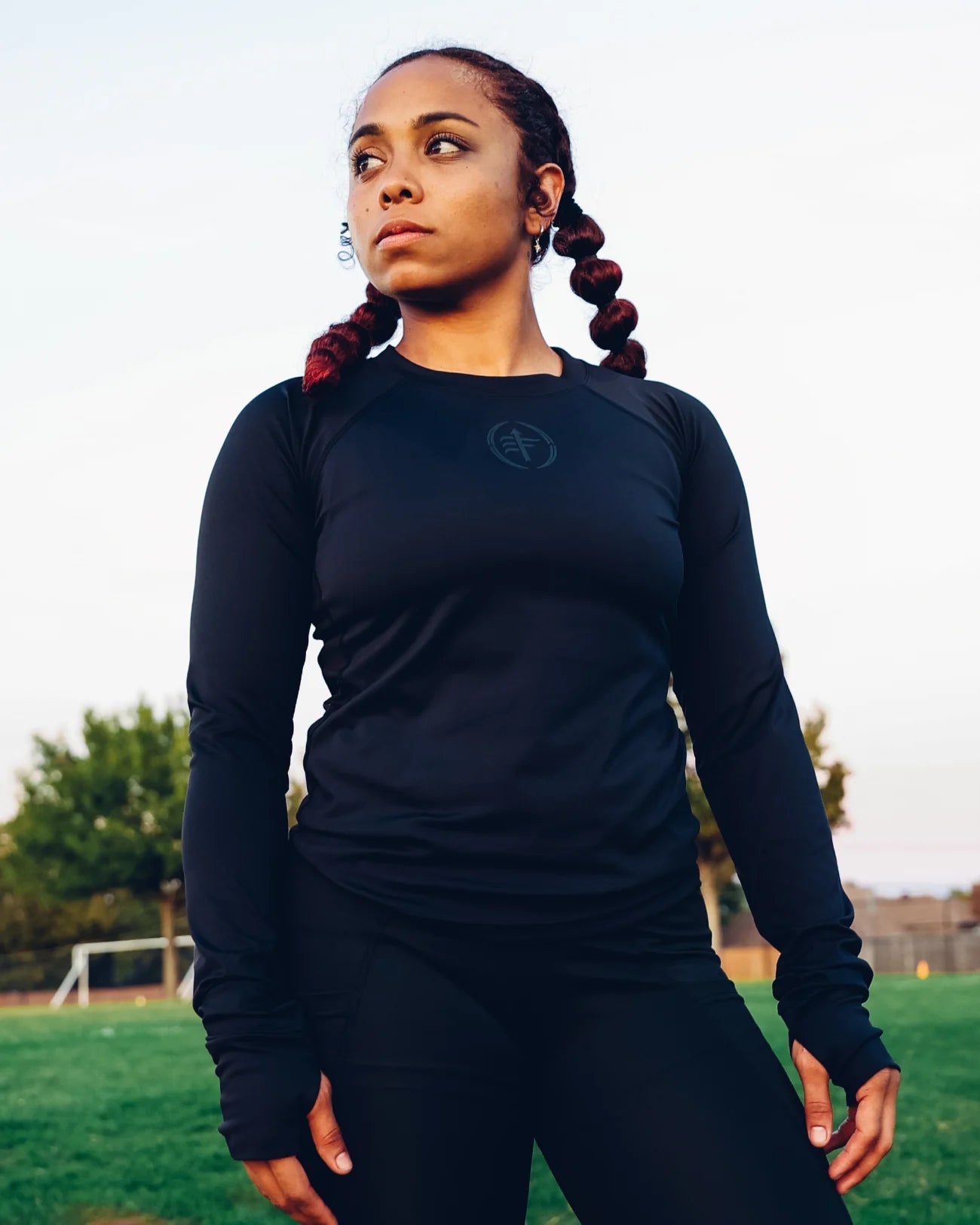 BLACKOUT LONG SLEEVE COMPRESSION SHIRT - Flag - Up