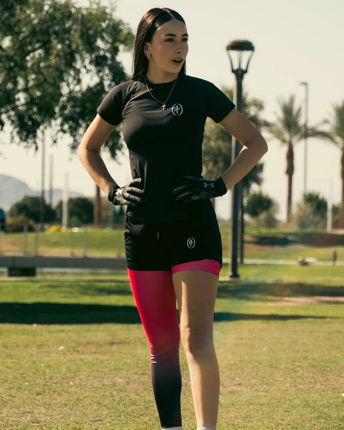 ONE LEG COMPRESSION PANTS - Flag - Up