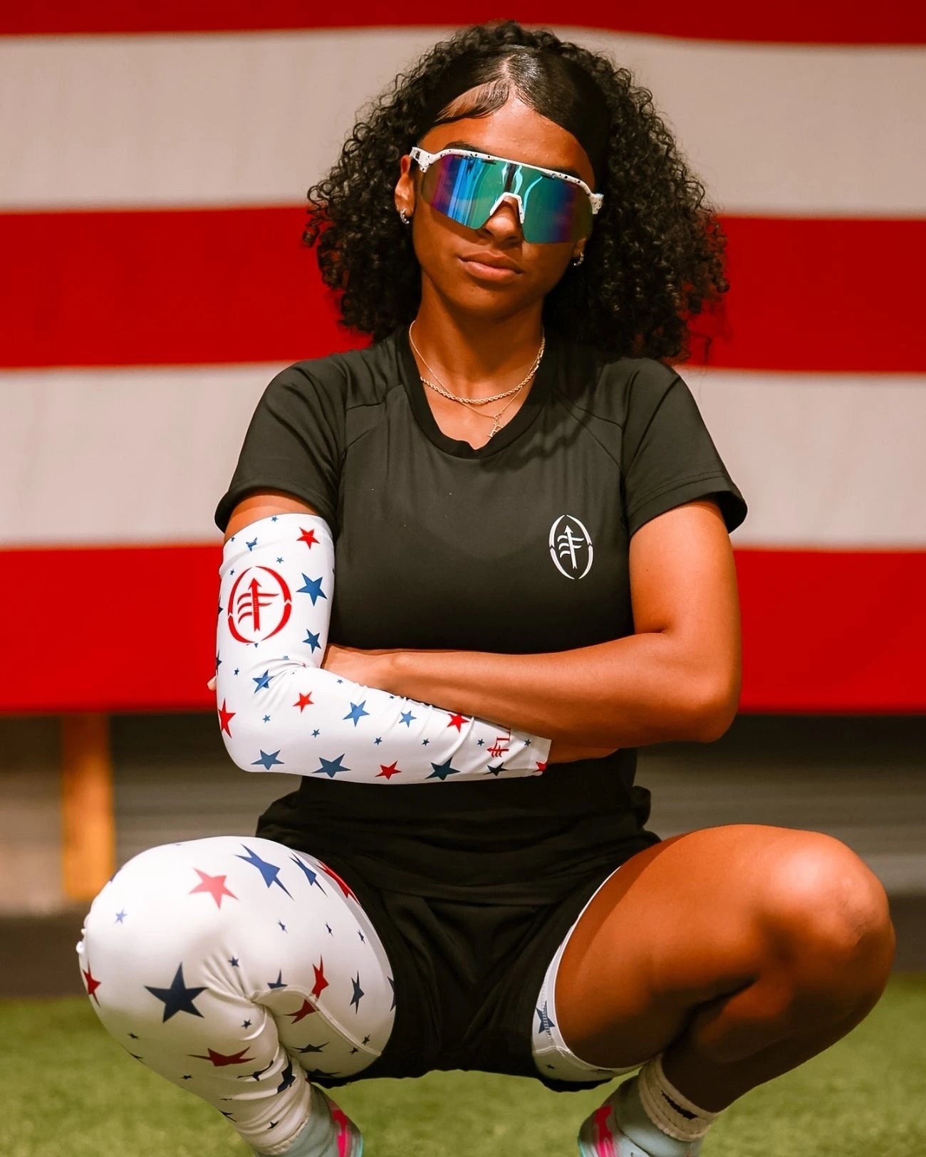 USA SINGLE LEG COMPRESSION - Flag - Up